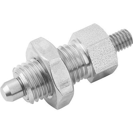 KIPP Indexing Plungers threaded pin, Style F, metric K0341.02410